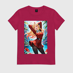 Футболка хлопковая женская Марин Китагава косплей 002 Darling in the Franxx, цвет: маджента