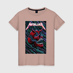 Футболка хлопковая женская Metallica The Unforgiven II, цвет: пыльно-розовый