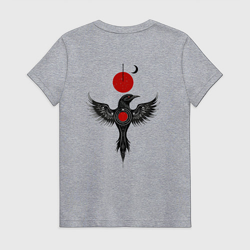 Женская футболка Night bird / Меланж – фото 2