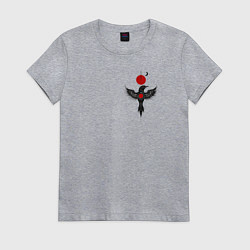 Футболка хлопковая женская Night bird, цвет: меланж