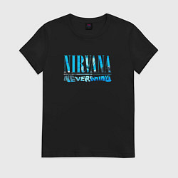Футболка хлопковая женская Nevermind nirvana rock, цвет: черный