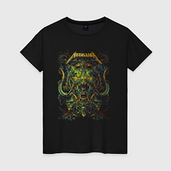 Футболка хлопковая женская Metallica Ornament I, цвет: черный