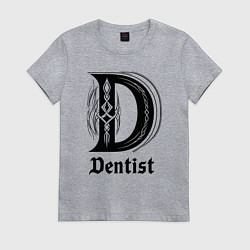 Футболка хлопковая женская D - dentist, цвет: меланж
