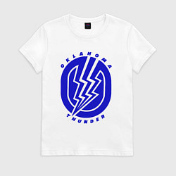 Футболка хлопковая женская Oklahoma Thunder basket, цвет: белый