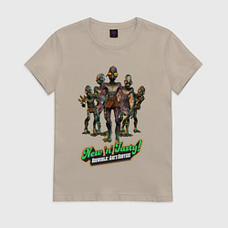 Футболка хлопковая женская Oddworld - Abes odyssey, цвет: миндальный