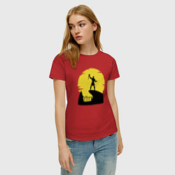 Футболка хлопковая женская Fatality, цвет: красный — фото 2