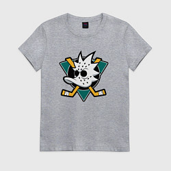 Футболка хлопковая женская Duck Rick, цвет: меланж