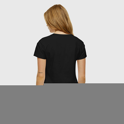 Женская футболка Пивной скелет / Черный – фото 4