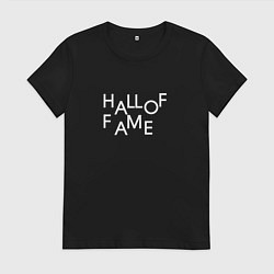 Футболка хлопковая женская Hall of fame, цвет: черный