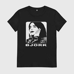 Футболка хлопковая женская Bjork, цвет: черный