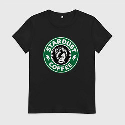 Футболка хлопковая женская Stardust coffee, цвет: черный
