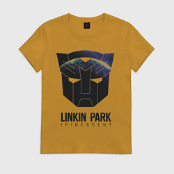 Футболка хлопковая женская Linkin Park: Iridescent, цвет: горчичный
