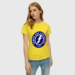 Футболка хлопковая женская HC Tampa Bay Lightning, цвет: желтый — фото 2