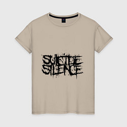 Футболка хлопковая женская Suicide Silence, цвет: миндальный