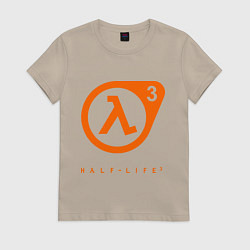 Футболка хлопковая женская Half-Life 3, цвет: миндальный