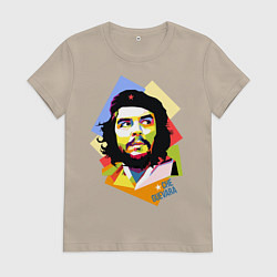 Футболка хлопковая женская Che Guevara Art, цвет: миндальный