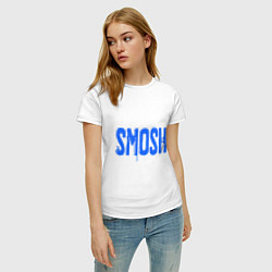 Футболка хлопковая женская Smosh, цвет: белый — фото 2