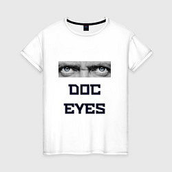 Футболка хлопковая женская Doc Eyes, цвет: белый