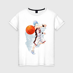 Футболка хлопковая женская Kuroko no Basket, цвет: белый