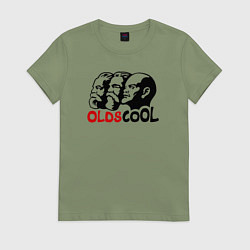 Футболка хлопковая женская Oldscool USSR, цвет: авокадо