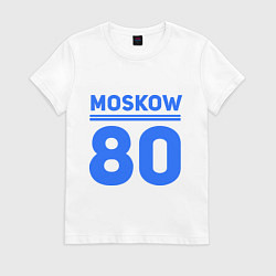 Футболка хлопковая женская Moskow 80, цвет: белый