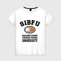 Футболка хлопковая женская SUBFU University, цвет: белый