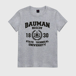 Футболка хлопковая женская BAUMAN University, цвет: меланж