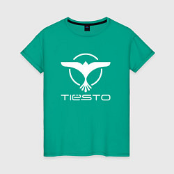 Футболка хлопковая женская Tiesto, цвет: зеленый