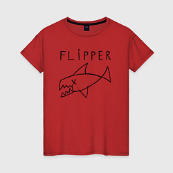 Футболка хлопковая женская Flipper, цвет: красный