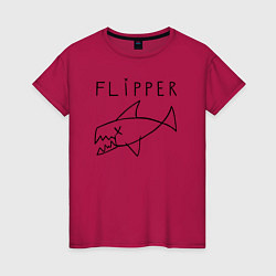 Футболка хлопковая женская Flipper, цвет: маджента