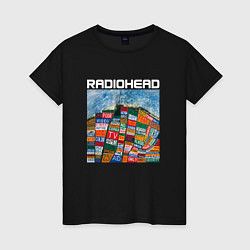 Футболка хлопковая женская Radiohead, цвет: черный