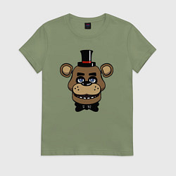 Футболка хлопковая женская Freddy FNAF, цвет: авокадо