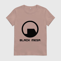 Футболка хлопковая женская Black Mesa: Logo, цвет: пыльно-розовый