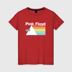 Футболка хлопковая женская Pink Floyd, цвет: красный