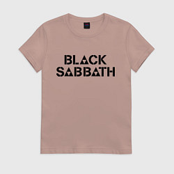 Футболка хлопковая женская Black Sabbath, цвет: пыльно-розовый