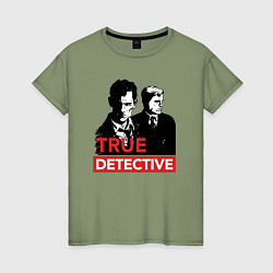 Футболка хлопковая женская True Detective, цвет: авокадо