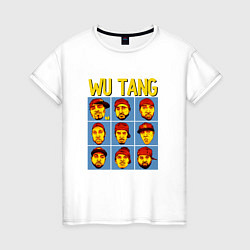 Футболка хлопковая женская Wu-Tang Clan Faces, цвет: белый