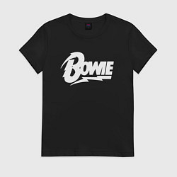 Футболка хлопковая женская David Bowie, цвет: черный