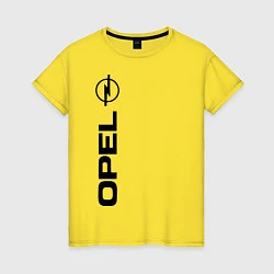 Футболка хлопковая женская OPEL, цвет: желтый