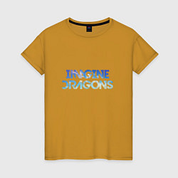 Футболка хлопковая женская Imagine Dragons: Clear Sky, цвет: горчичный