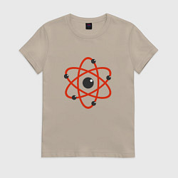 Футболка хлопковая женская Atomic Heart: Nuclear, цвет: миндальный