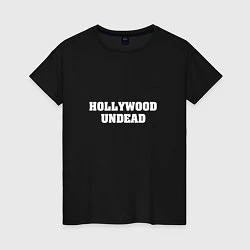 Футболка хлопковая женская Hollywood undead, цвет: черный