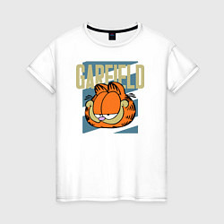 Футболка хлопковая женская Garfield Radical, цвет: белый
