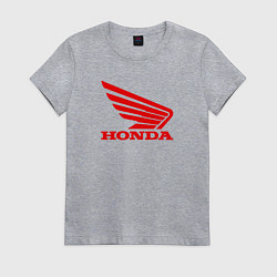 Футболка хлопковая женская Honda Red, цвет: меланж