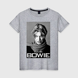 Футболка хлопковая женская Bowie Legend, цвет: меланж