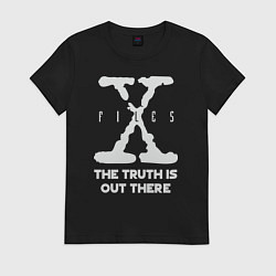 Футболка хлопковая женская X-Files: Truth is out there, цвет: черный