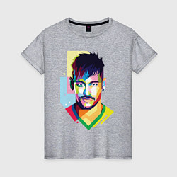 Футболка хлопковая женская Neymar: fun-art, цвет: меланж