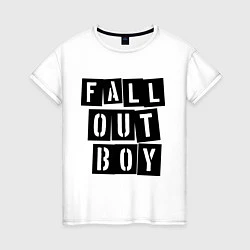 Футболка хлопковая женская Fall Out Boy: Words, цвет: белый