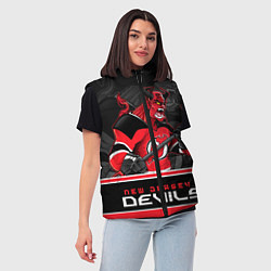 Женский жилет New Jersey Devils, цвет: 3D-светло-серый — фото 2
