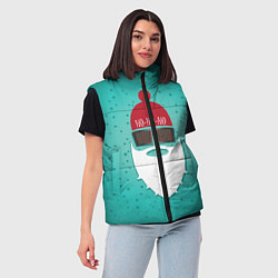 Женский жилет Санта хипстер, цвет: 3D-красный — фото 2